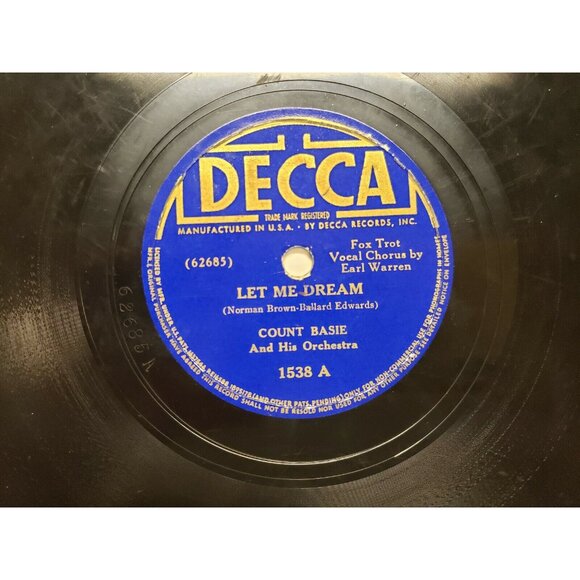 78RPM Let Me Dream - Time Out - Count Basie & Orchestra (R162) - Picture 1 of 4